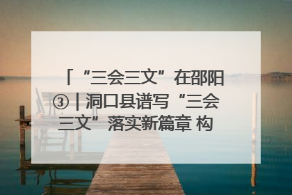 “三会三文”在邵阳③｜洞口县谱写“三会三文”落实新篇章 构建协同联动大格局